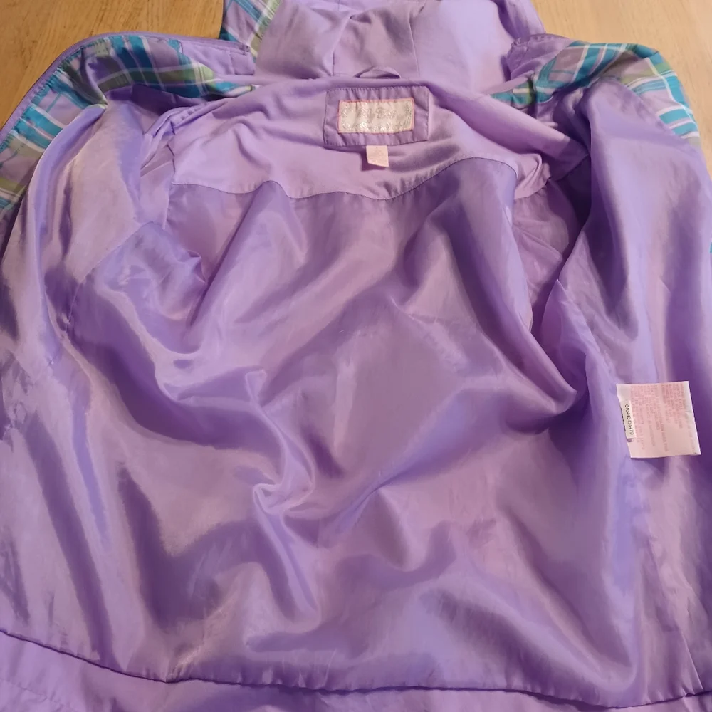 WOMEN'S VINTAGE 90'S BIG CHILL HOODED WINDBREAKER SIZE L 14/16 - Picture 12 of 14